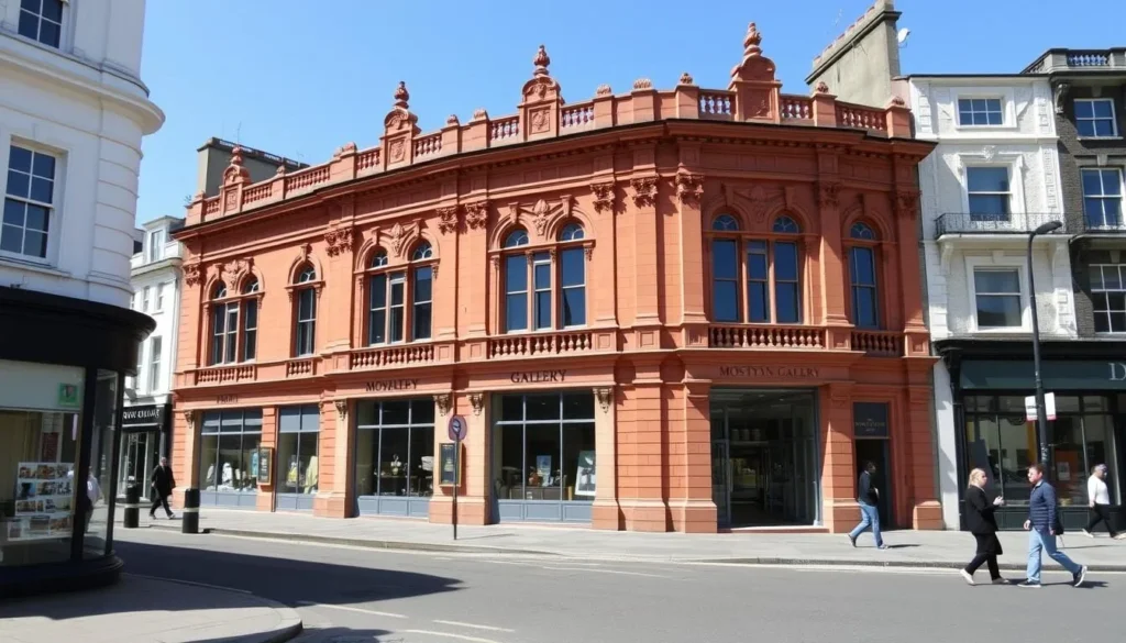 The impressive facade of Mostyn Gallery on Llandudno's main shopping street The impressive facade of Mostyn Gallery on Llandudno's main shopping street
