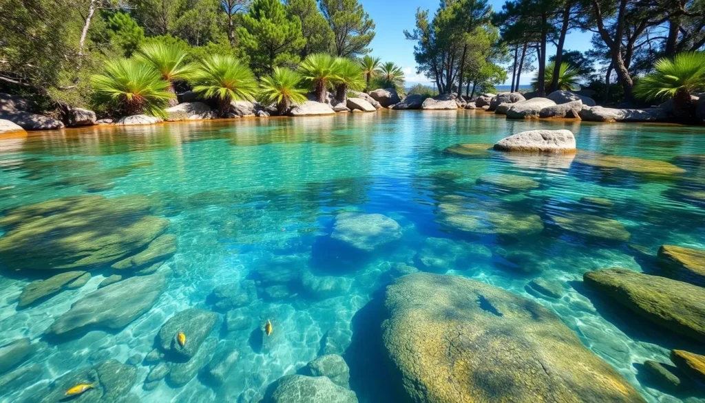 The natural swimming pool (Piscine Naturelle) on Isle of Pines, New Caledonia