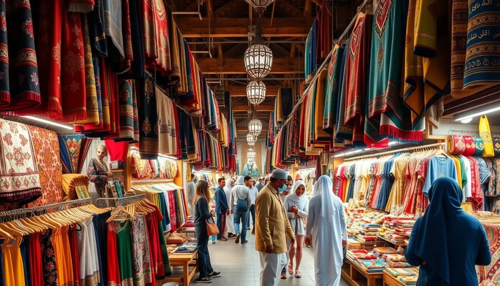 Traditional Qatari clothing and cultural items at Souq Waqif, one of Qatar's best things to do