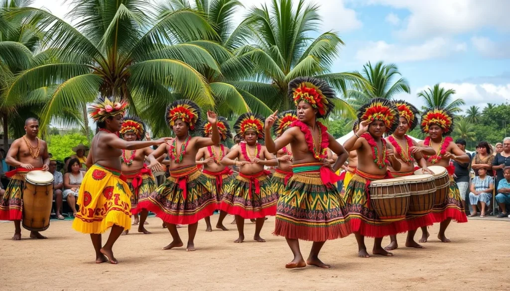 Traditional soamako dance performance in Wallis and Futuna