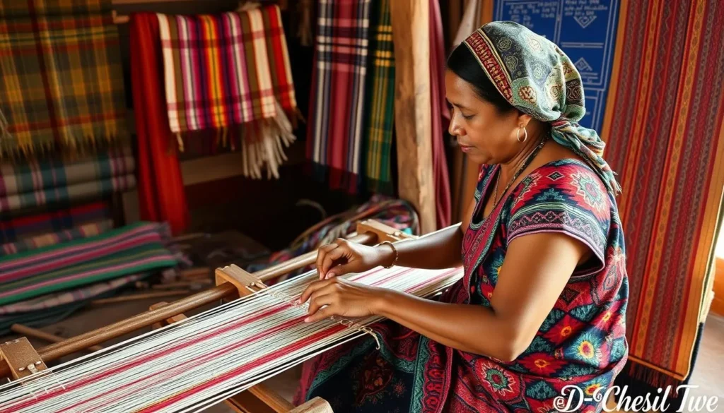 Traditional tais textile weaving in Timor-Leste Traditional tais textile weaving in Timor-Leste