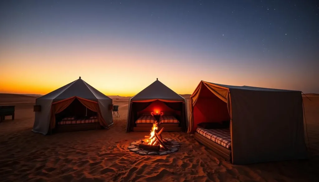 Traditional tented camp accommodation in the Mauritanian desert Traditional tented camp accommodation in the Mauritanian desert