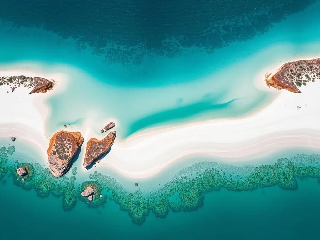 Turquoise waters and white sand at Greenly Beach on the Eyre Peninsula South Australia things to do Turquoise waters and white sand at Greenly Beach on the Eyre Peninsula South Australia things to do
