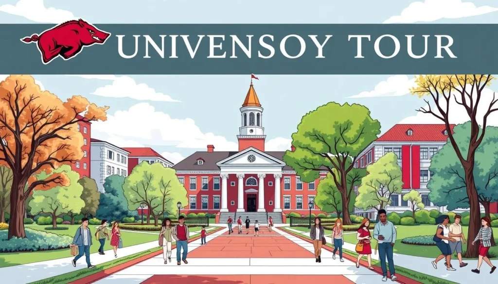 University of Arkansas campus tour image