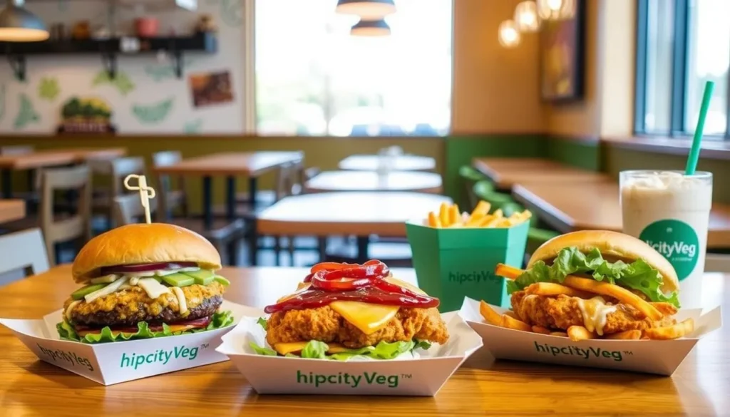 Vegan burgers and sandwiches at HipCityVeg in Washington DC Vegan burgers and sandwiches at HipCityVeg in Washington DC