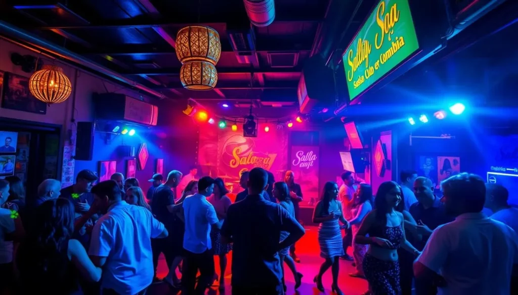 Vibrant nightlife scene at a salsa club in Cali Colombia Vibrant nightlife scene at a salsa club in Cali Colombia