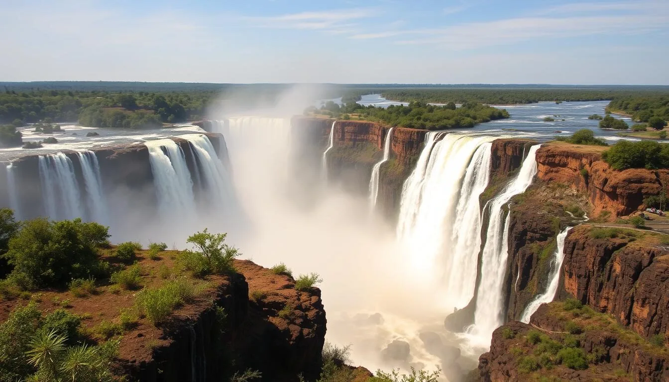 Victoria Falls, a majestic waterfall on the Zimbabwe-Zambia border