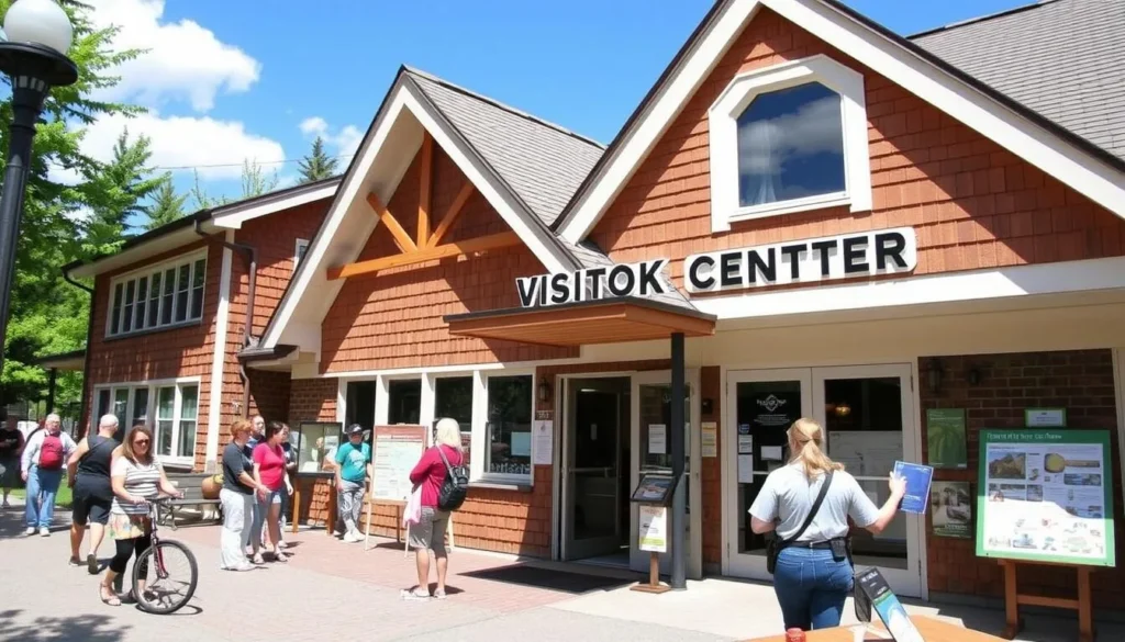 Visitor center at Catskill State Park with informational displays and park rangers Visitor center at Catskill State Park with informational displays and park rangers