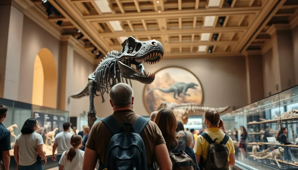 Visitors exploring exhibits at the National Museum of Natural History in Washington DC
