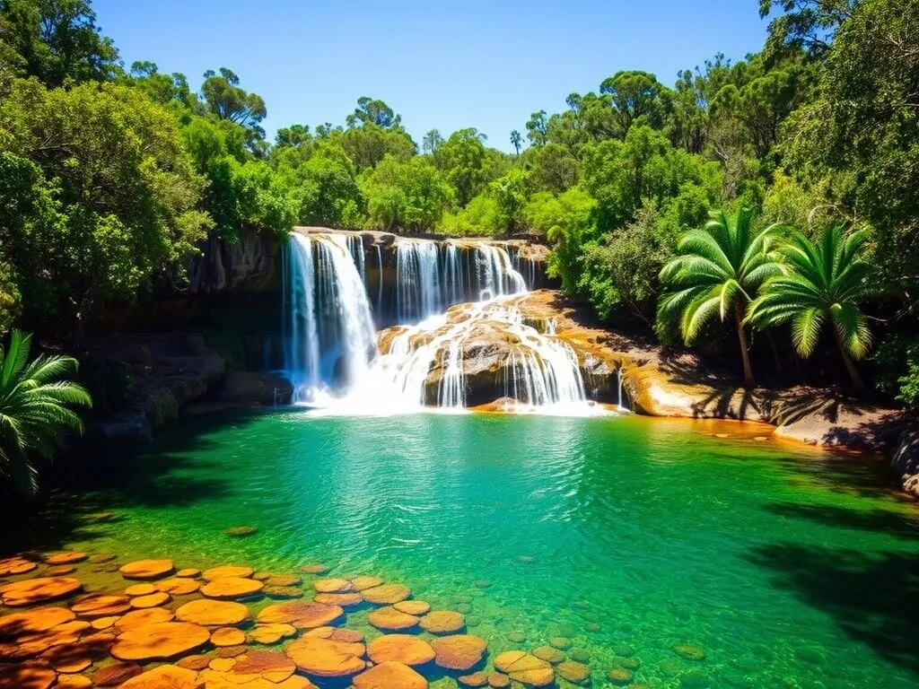 Wangi Falls waterfall and swimming hole in Litchfield National Park