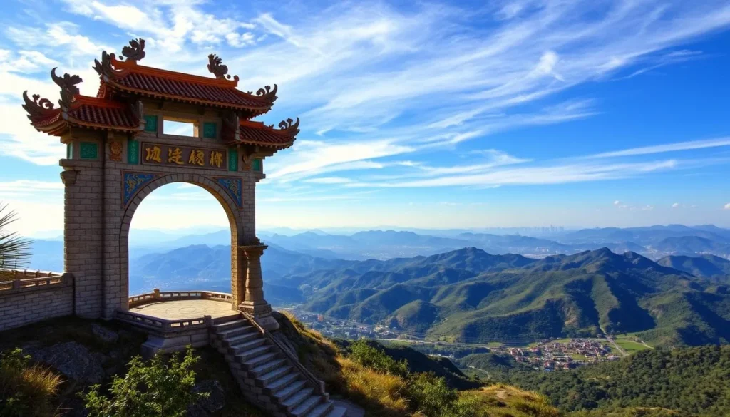 Western Hills Kunming with Dragon Gate and panoramic views