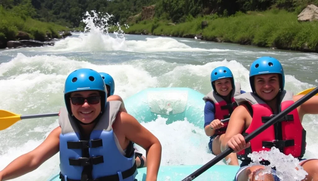 White water rafting on the Suarez River near San Gil White water rafting on the Suarez River near San Gil