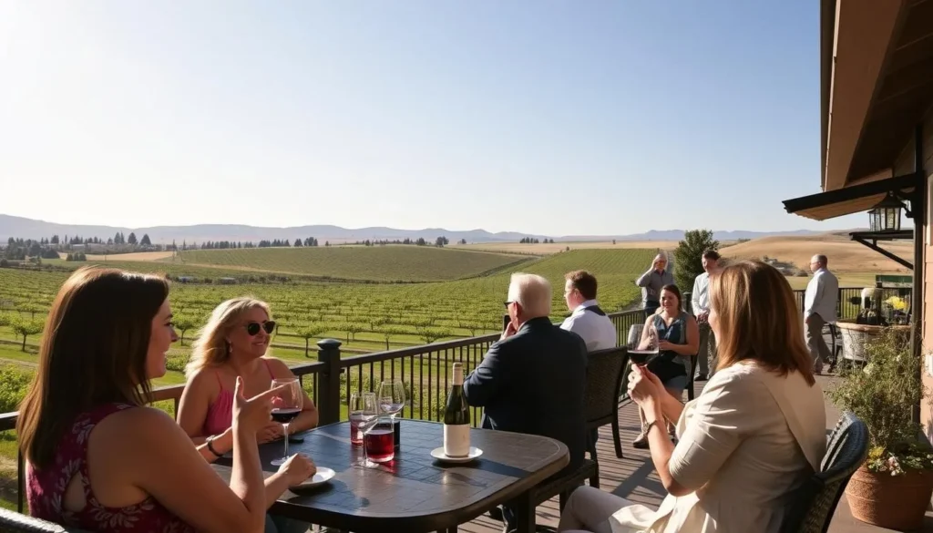 Wine tasting at 3 Horse Ranch Vineyards near Eagle Idaho