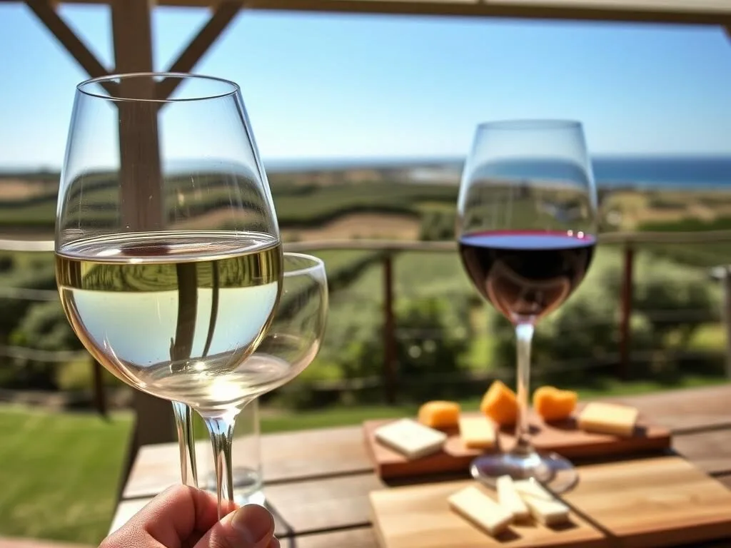 Wine tasting with ocean views at an Eyre Peninsula winery Wine tasting with ocean views at an Eyre Peninsula winery