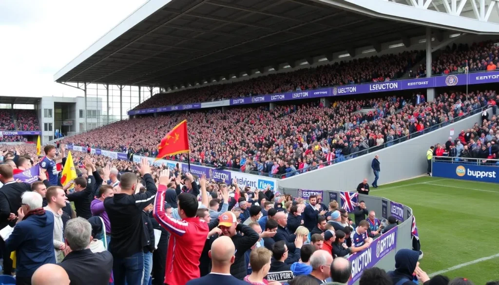 image of Fratton Park stadium on a match day