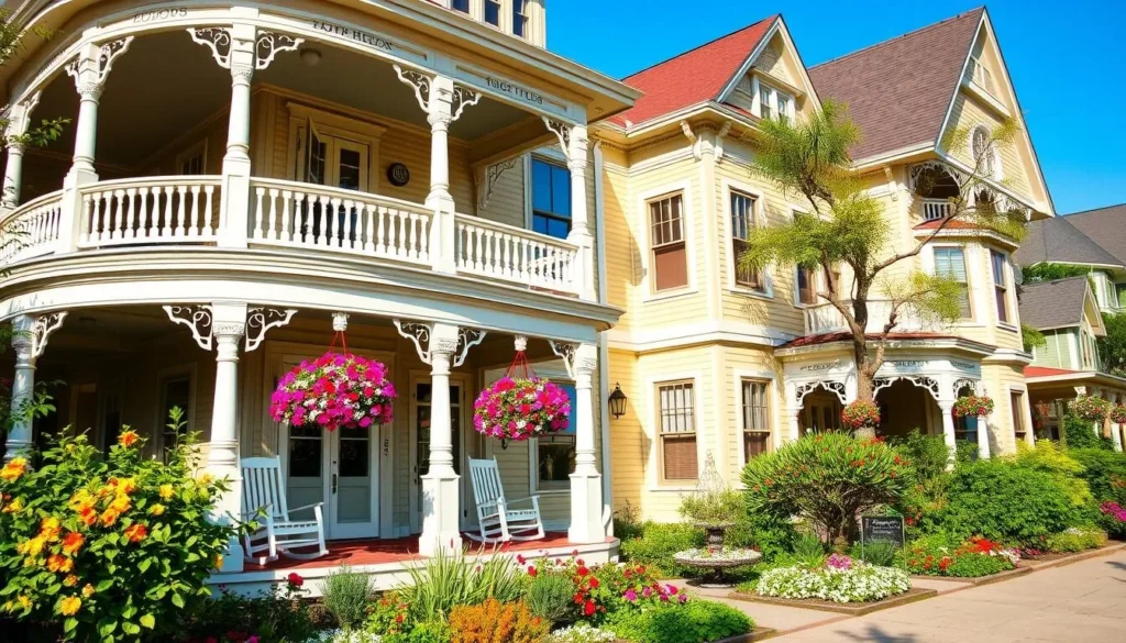 A charming Victorian bed and breakfast in Saugatuck with colorful gardens and a welcoming porch A charming Victorian bed and breakfast in Saugatuck with colorful gardens and a welcoming porch