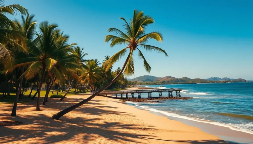 A serene coastline on Ilha Comprida, Brazil, with gently lapping waves caressing the soft, golden sand. In the foreground, lush palm trees sway in the ocean breeze, casting dappled shadows across the beach. The middle ground features a picturesque boardwalk, inviting visitors to stroll along the tranquil shoreline. In the distance, rolling hills and a clear, azure sky create a picturesque backdrop, capturing the essence of this hidden coastal gem. The scene is bathed in warm, natural lighting, conveying a sense of tranquility and relaxation. A serene coastline on Ilha Comprida, Brazil, with gently lapping waves caressing the soft, golden sand. In the foreground, lush palm trees sway in the ocean breeze, casting dappled shadows across the beach. The middle ground features a picturesque boardwalk, inviting visitors to stroll along the tranquil shoreline. In the distance, rolling hills and a clear, azure sky create a picturesque backdrop, capturing the essence of this hidden coastal gem. The scene is bathed in warm, natural lighting, conveying a sense of tranquility and relaxation.