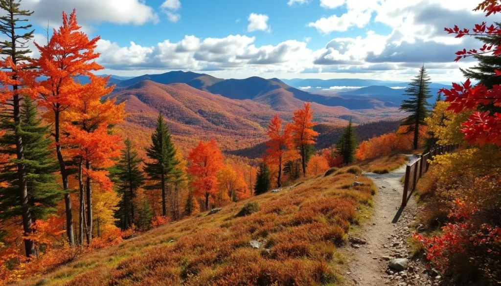 Adirondack autumn hiking trail