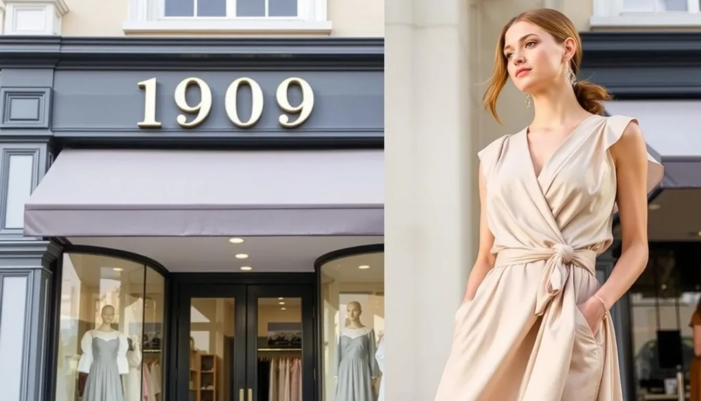 An image of 1909 Clothing Boutique's storefront or a model wearing their clothing
