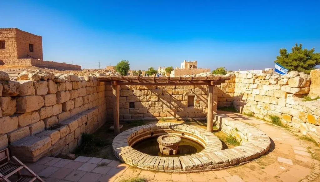 An image of Abraham's Well in Be'er Sheva, Israel, showcasing its historical significance. An image of Abraham's Well in Be'er Sheva, Israel, showcasing its historical significance.
