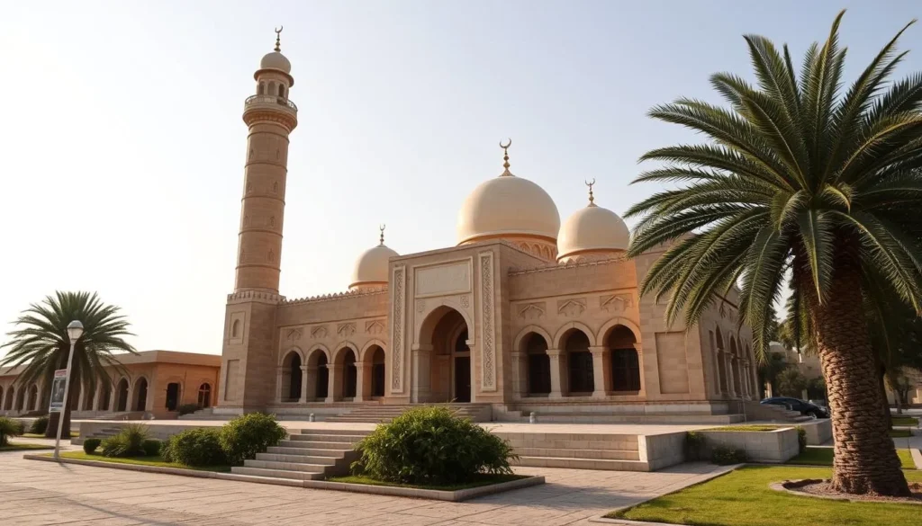 An image of Al Thawra Mosque in Al-Hudaydah, Yemen, showcasing its unique architecture and cultural significance.