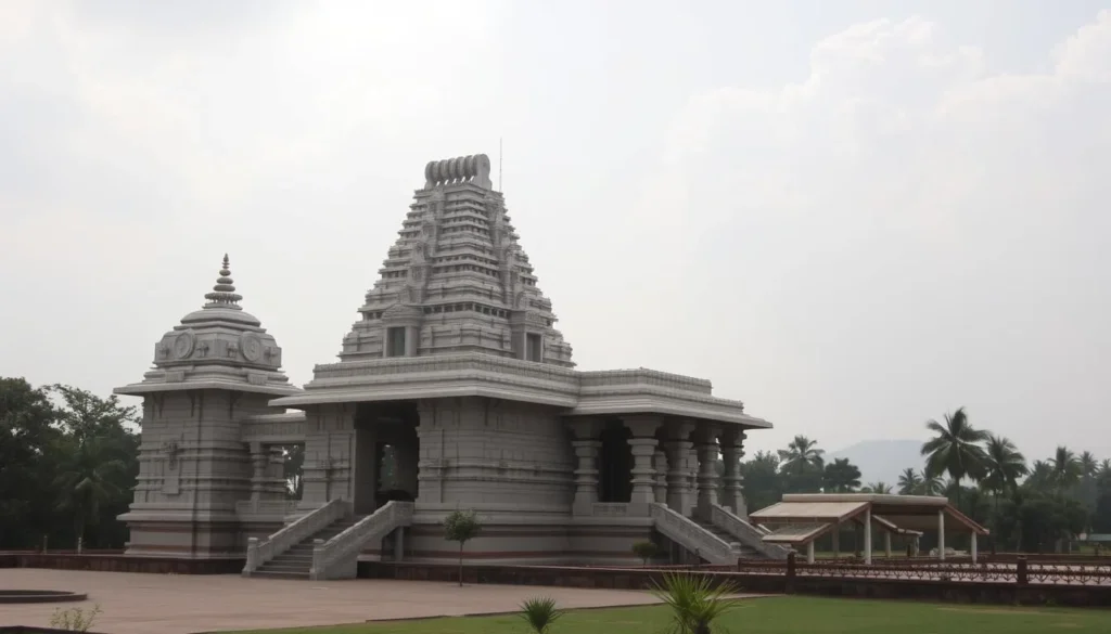 An image of Jonnawada Veerabhadra Swamy Temple's unique architecture and serene surroundings.