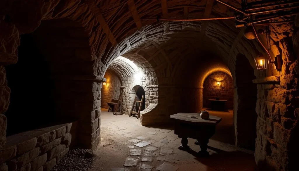 An image of Melnik's medieval underground tunnels