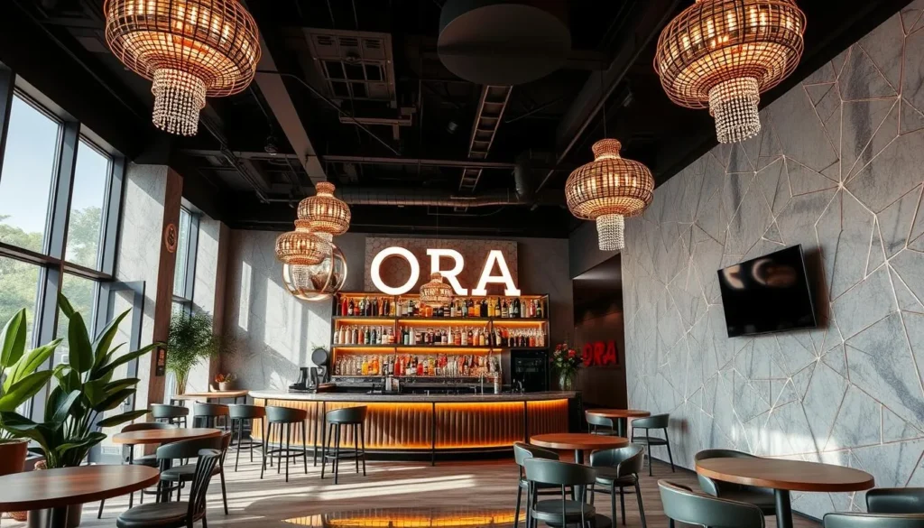 An image of Ora bar with its stylish interior.