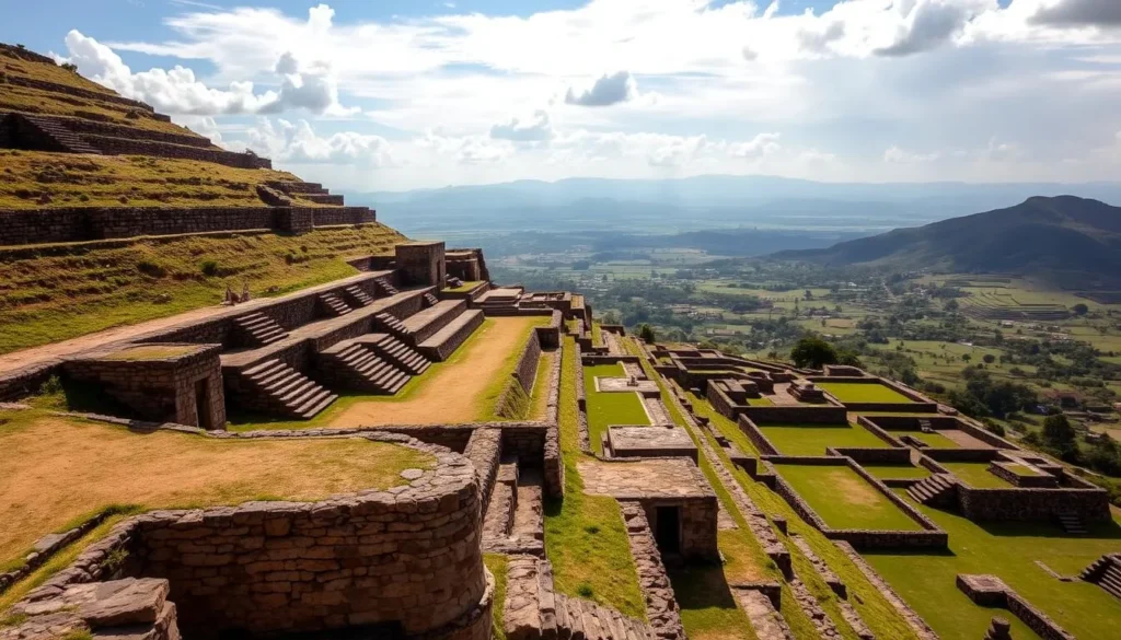 An image of Pachacamac Archaeological Site, a massive complex southeast of Lima.