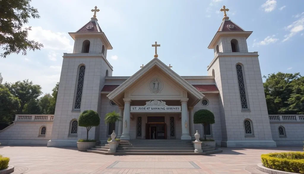 An image of St. Jude's Shrine, a national shrine of St. Jude and the first church in Asia dedicated to St. Jude Thaddeus.