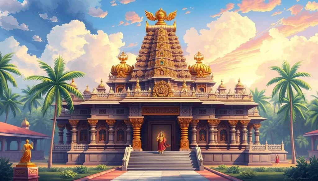 An image of Vaikom Mahadeva Temple, showcasing its architectural beauty and religious importance.