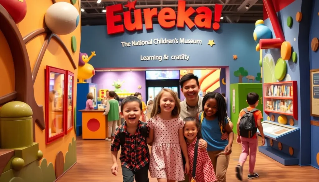 An image of a family visiting Eureka! The National Children's Museum