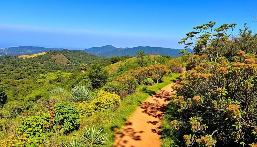 An image of a hiking trail in the Kambalakonda Wildlife Sanctuary