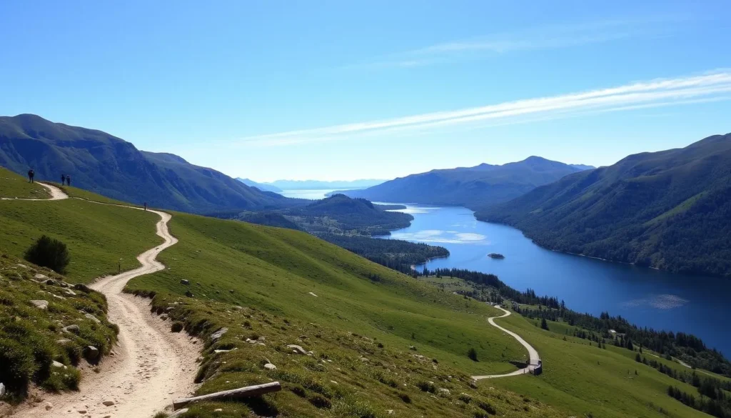 An image of hiking trails along the Telemark Canal