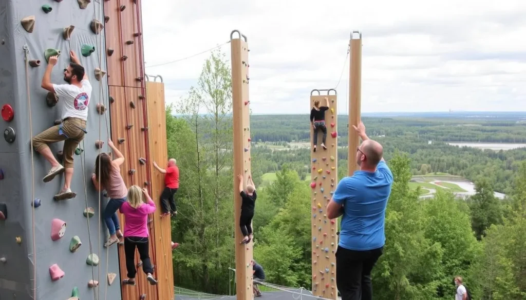 An image of people climbing at Flowpark Turku