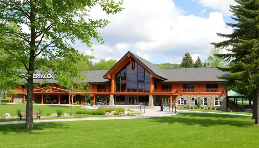 An image of the Adirondack Experience museum on Blue Mountain Lake