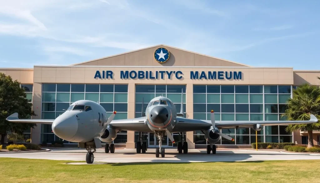 An image of the Air Mobility Command Museum's exterior or a notable aircraft on display.