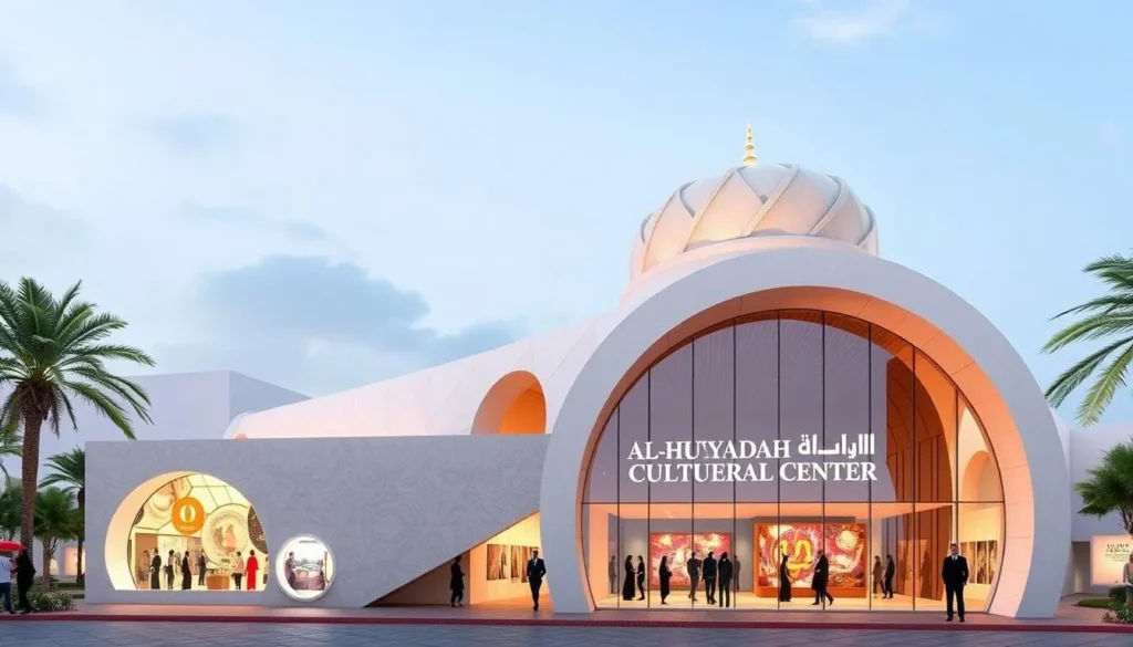 An image of the Al-Hudaydah Cultural Center, highlighting its architectural design and cultural exhibitions.