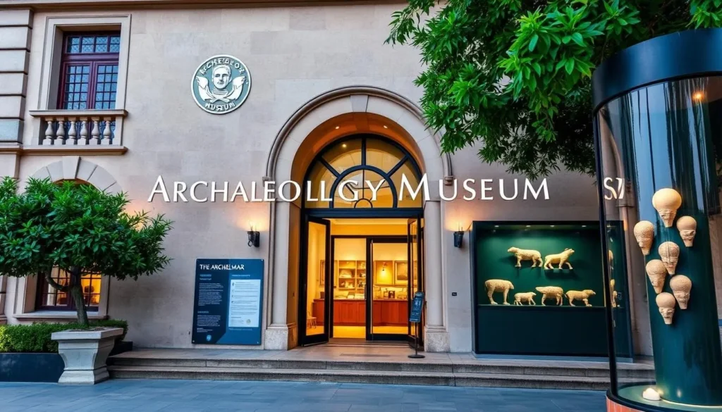 An image of the Archeology Museum in Viña del Mar, showcasing its exterior or a notable exhibit.