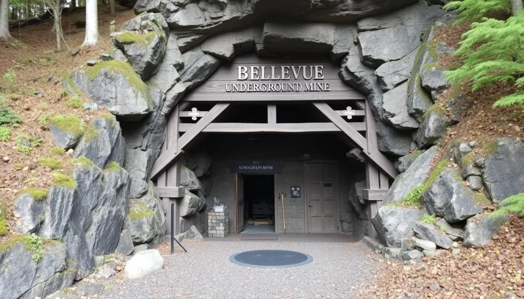 An image of the Bellevue Underground Mine entrance