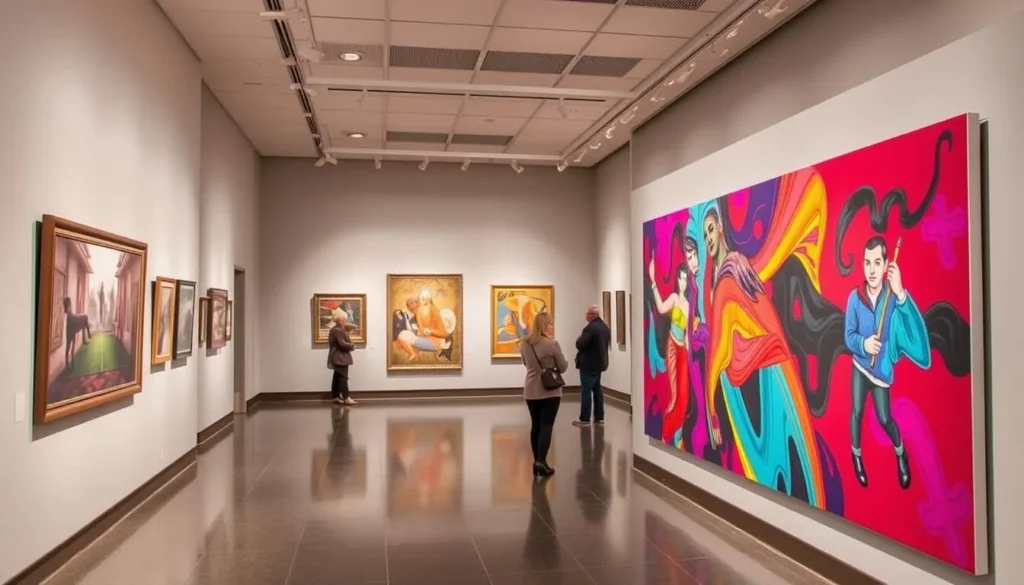 An image of the Binghamton University Art Museum's interior, highlighting one of its current art exhibits. An image of the Binghamton University Art Museum's interior, highlighting one of its current art exhibits.