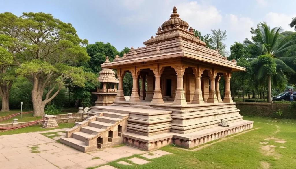 An image of the Chausath Yogini Temple's intricate architecture and serene surroundings.