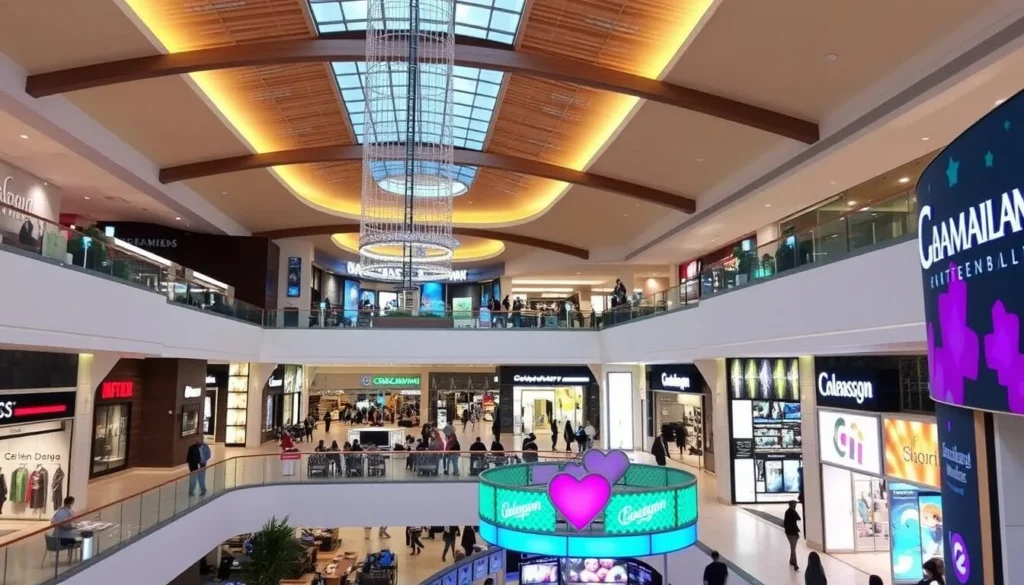 An image of the Grand Canyon Mall's interior, showcasing its retail stores and entertainment options.