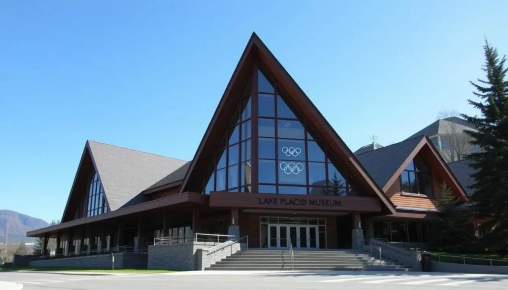An image of the Lake Placid Olympic Museum exterior