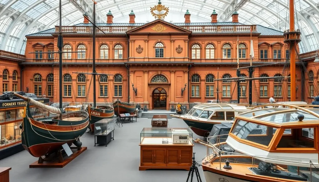 An image of the Naval Museum of Sweden, highlighting its historic building and maritime exhibits.