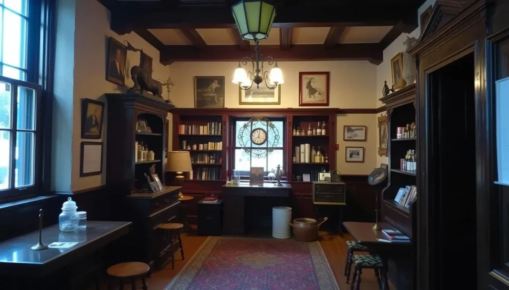 An image of the Qwensel House or the Pharmacy Museum's interior