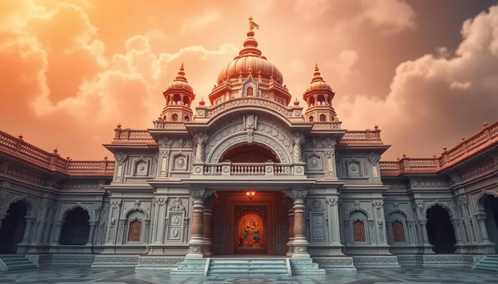 An image of the Ram Mandir's facade or interior.