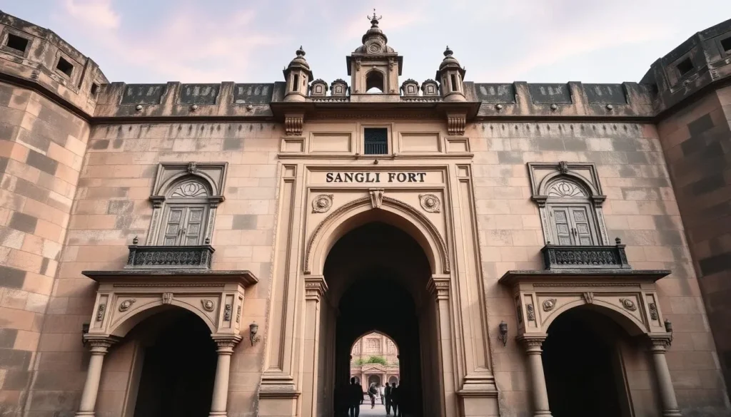 An image of the Sangli Fort's entrance, showcasing its architectural grandeur and historical significance.