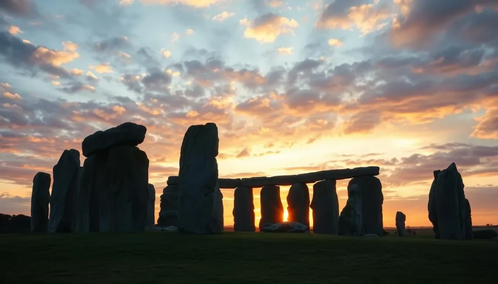 An image of the Standing Stones of Carnac, a vast prehistoric site in Brittany, France.