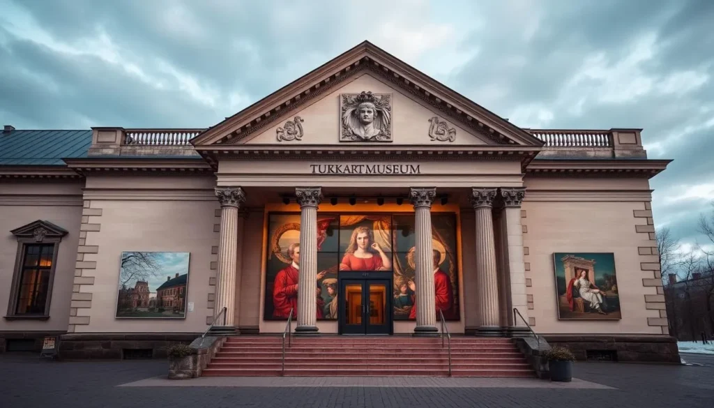 An image of the Turku Art Museum's exterior or a notable artwork